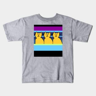 Three Cats Two Blink Kids T-Shirt